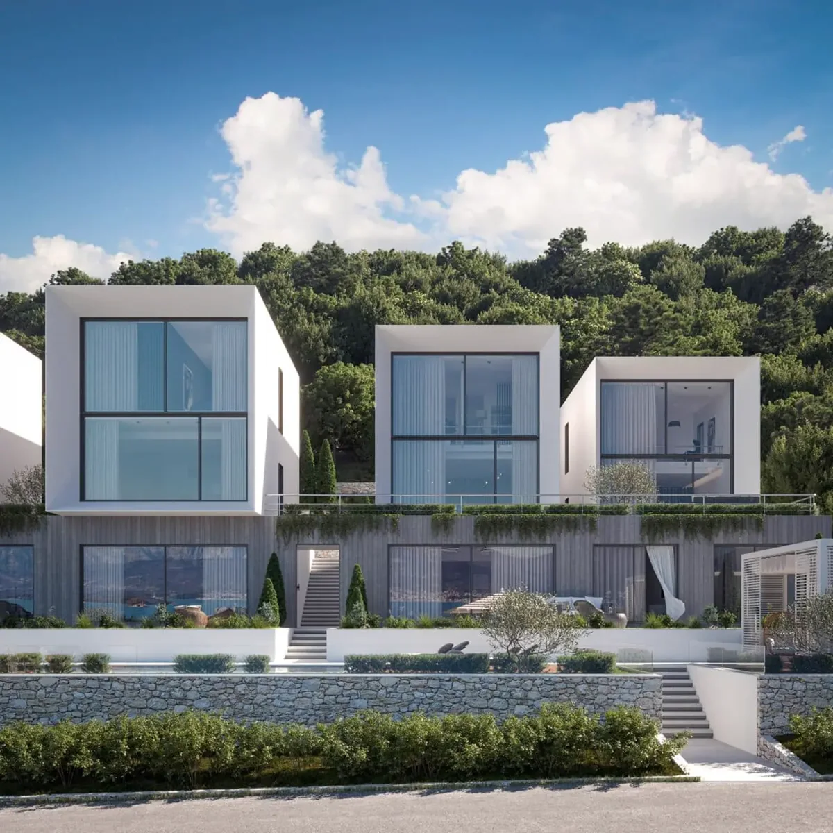 One- and two-bedroom apartments with panoramic sea views within a modern residential complex, Krasici, Tivat — property view 4