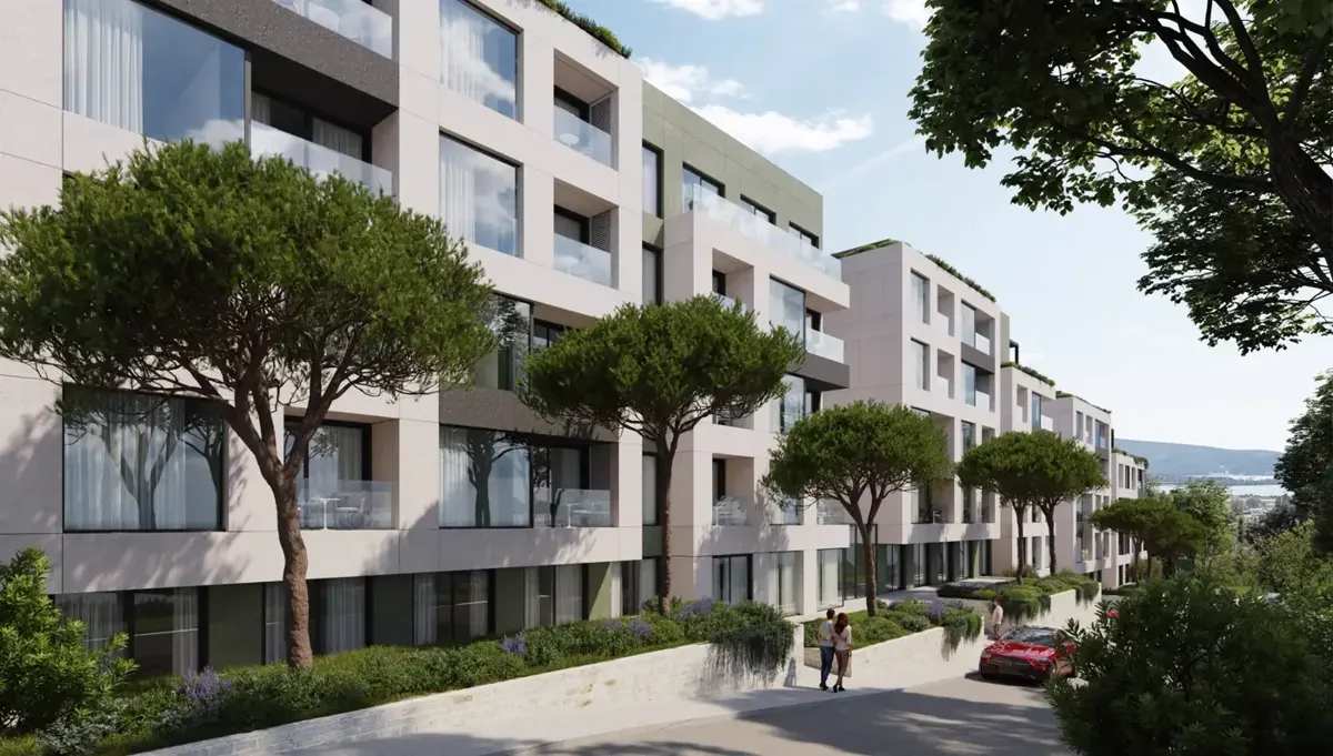 One bedroom apartment in a new mixed complex, Tivat — property view 6