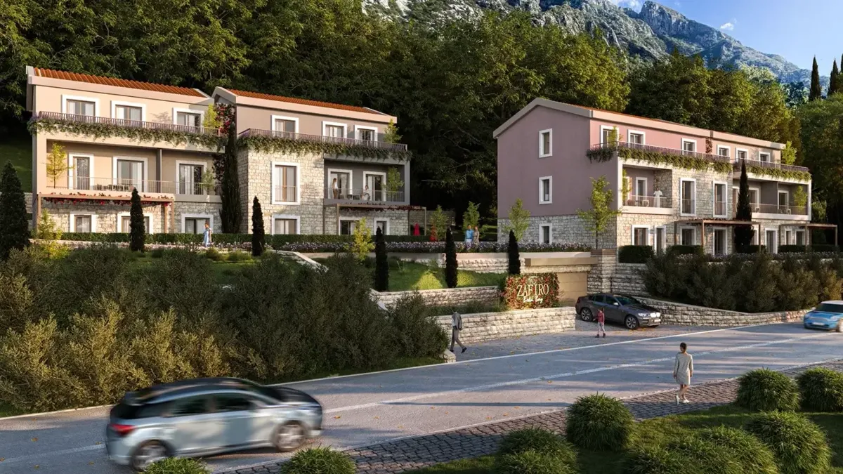 Residential complex with swimming pool, Ljuta, Kotor — property view 4