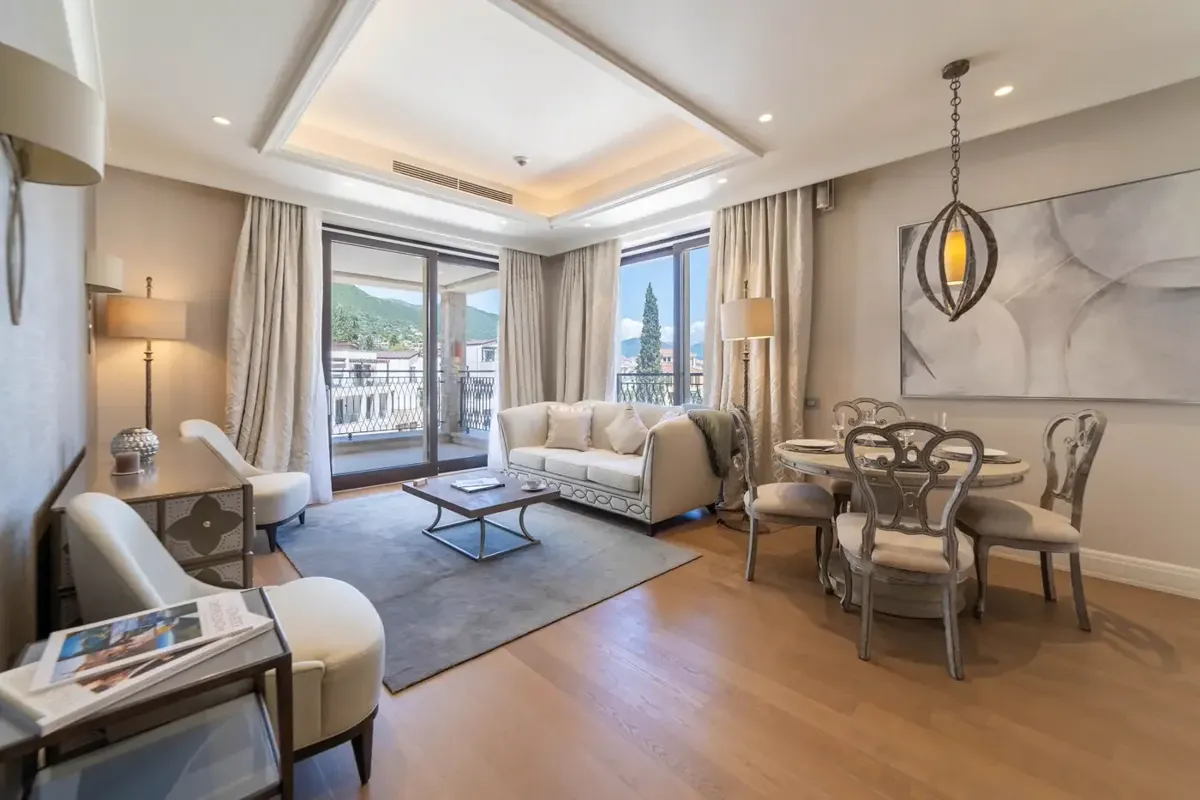Furnished one-bedroom apartment with sea view, Portonovi, Herceg Novi — property view 6