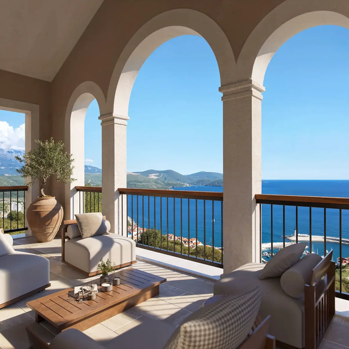 Studio apartment in Horizon settlement, Luštica Bay — property view 3