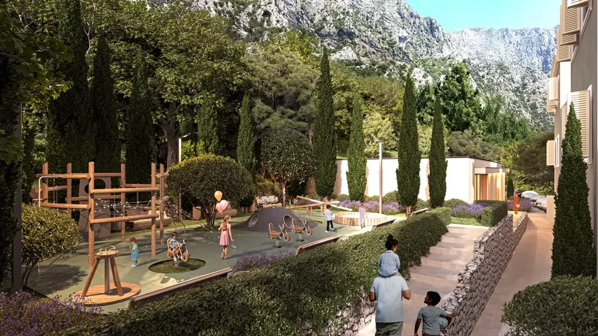 One-bedroom apartment in the new Orahovac residential complex, Kotor — property view 5