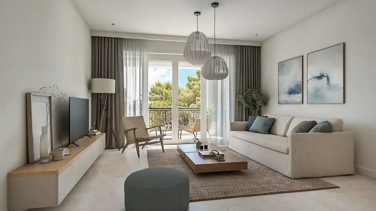 Two-room apartment in the Central area, Luštica Bay — property view 3