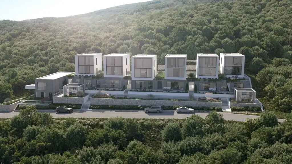 One- and two-bedroom apartments with panoramic sea views within a modern residential complex, Krasici, Tivat — property view 1