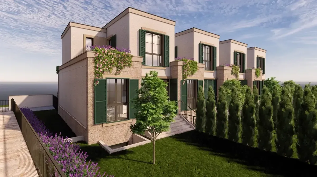 Three-bedroom house in a private complex, Donja Lastva, Tivat — property view 1