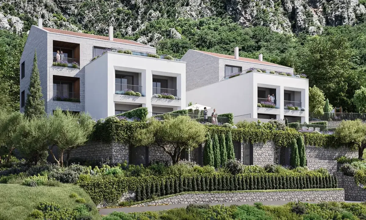 Studio apartment in a new building with a sea view, Orahovac, Kotor — property view 2